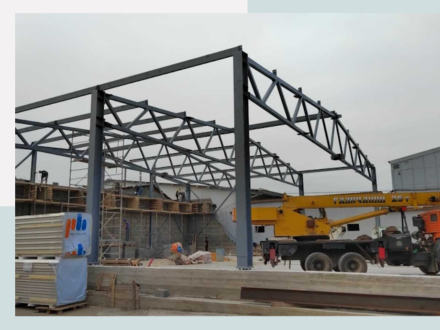 Строительство цехов в Курчатове