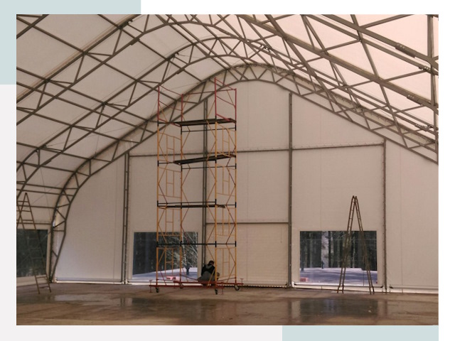 Шатровые ангары в Курчатове