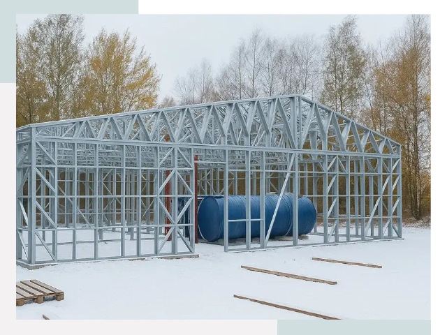 Металлические ангары в Курчатове