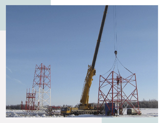 Монтаж вышек связи в Курчатове