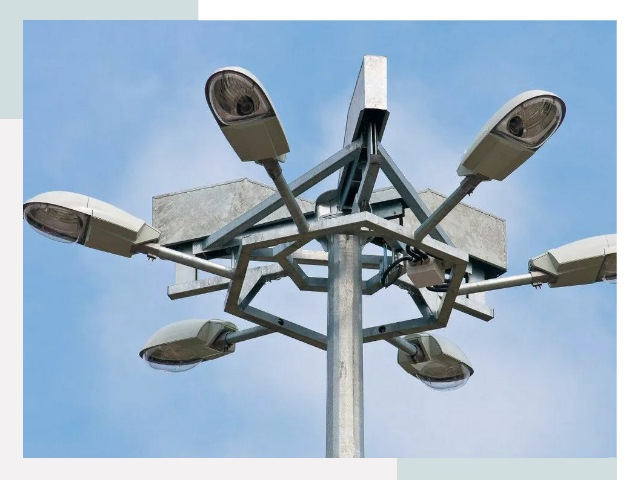 Монтаж осветительных мачт в Курчатове