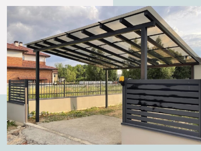 Металлические навесы в Курчатов от 611 руб. за м²