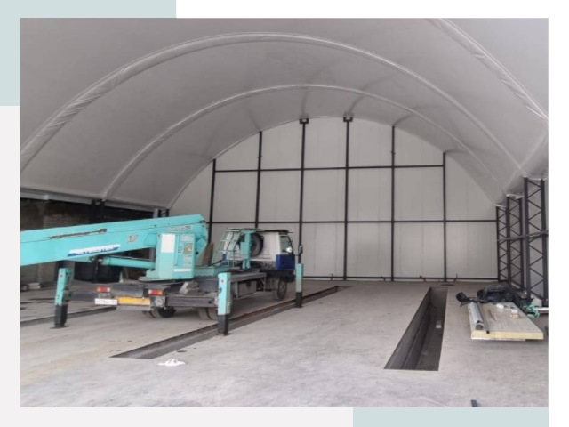 Внутреннее оснащение ангаров в Курчатове