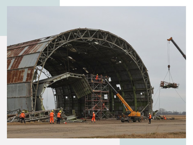 Демонтаж ангаров в Курчатове