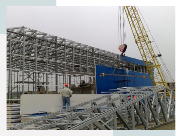 Монтаж ангаров в Курчатове